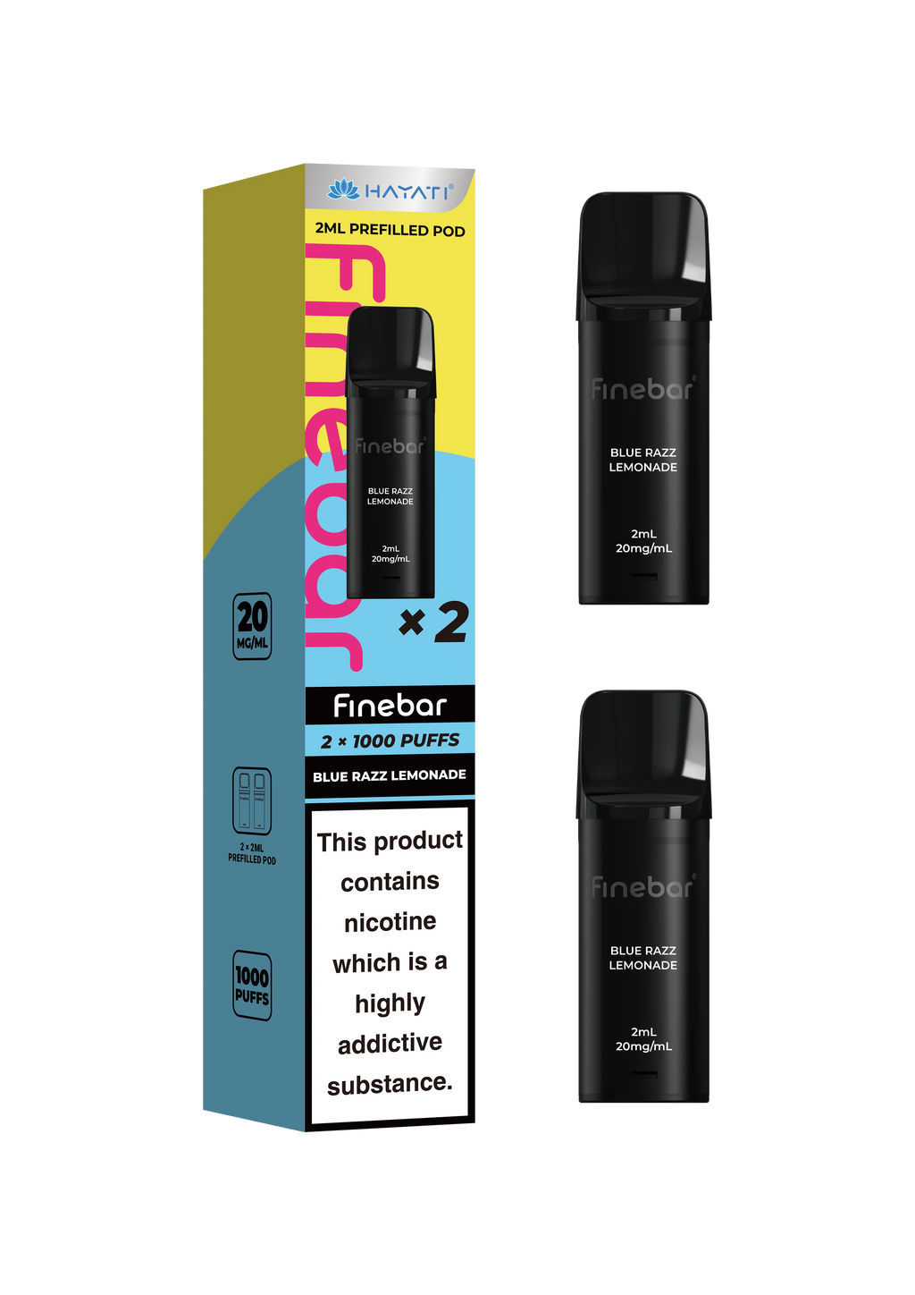 Hayati Finebar Prefilled Replacement Pods | 1000 Puffs Pack | 20mg Nic Salt