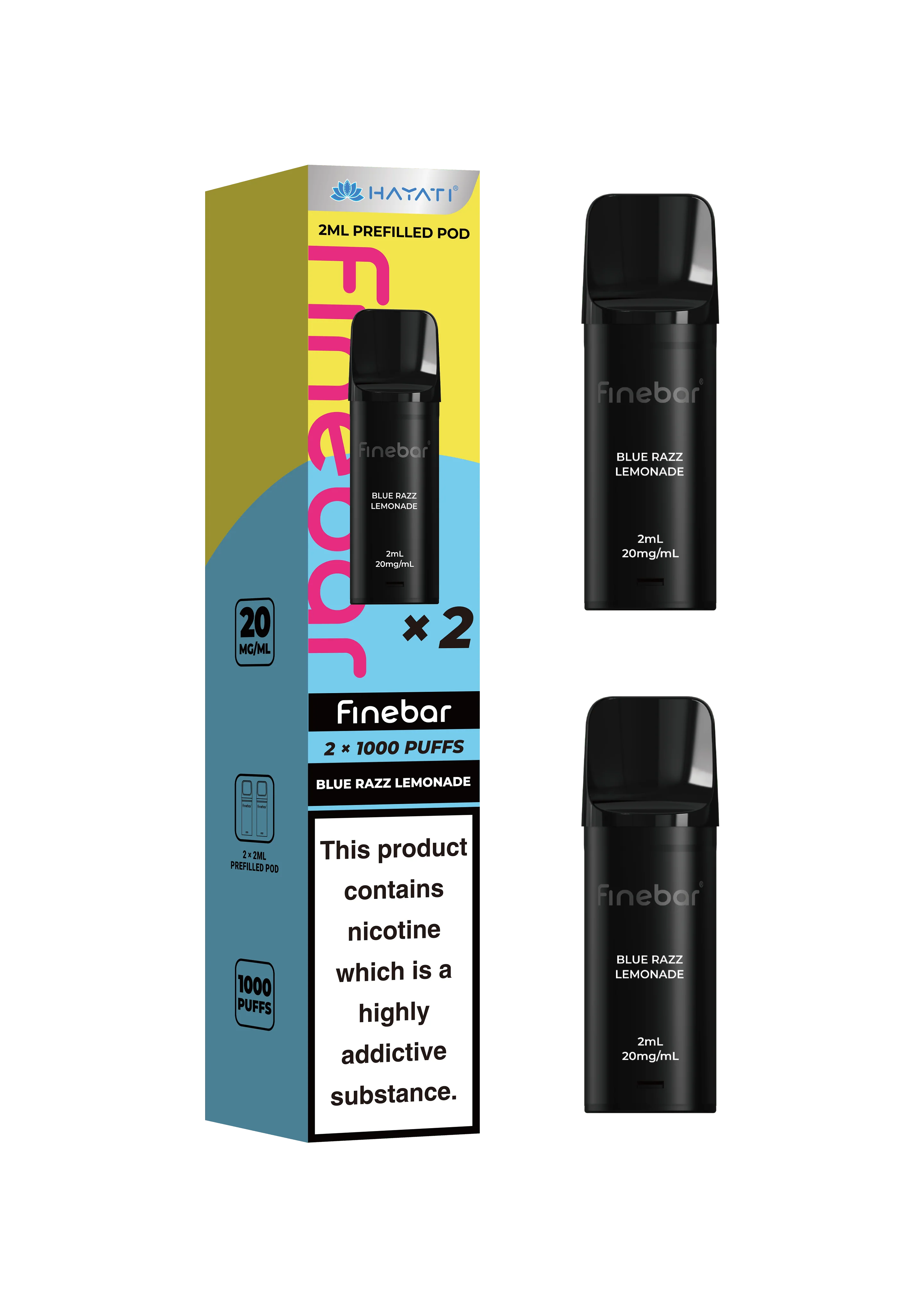 Hayati Finebar Prefilled Replacement Pods | 1000 Puffs Pack | 20mg Nic Salt