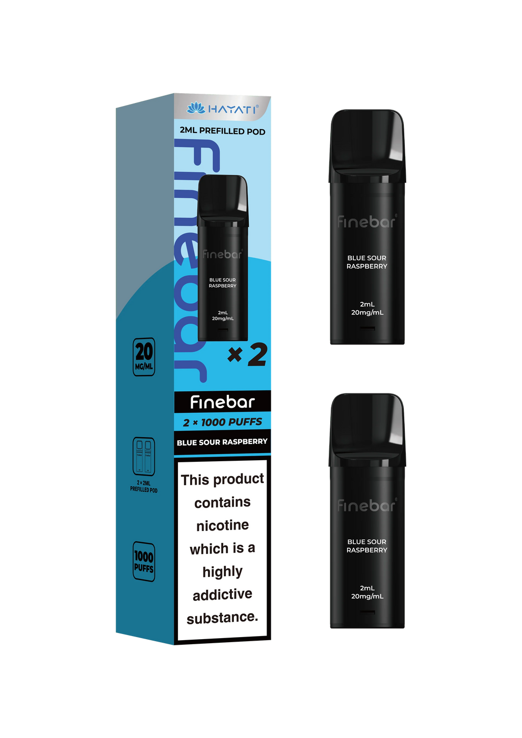 Hayati Finebar Prefilled Replacement Pods | 1000 Puffs Pack | 20mg Nic Salt