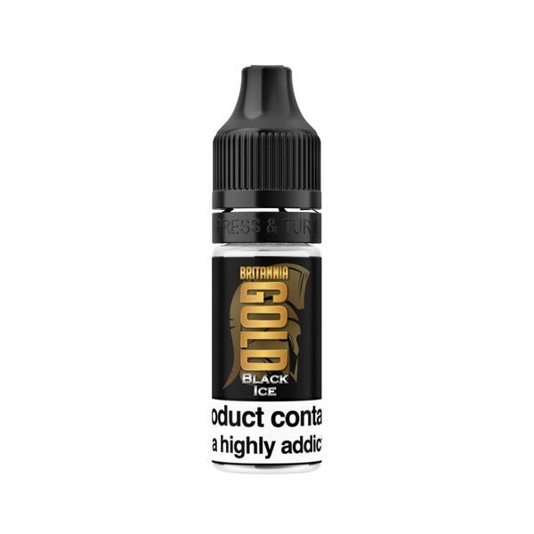 Black Ice vape juice bottle by Britannia Gold