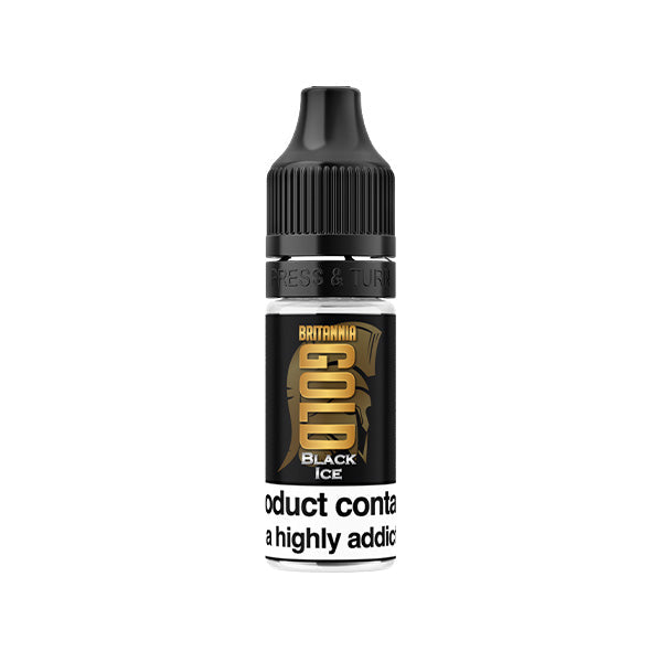 Britannia Gold Black Ice vape juice 10ml bottle 