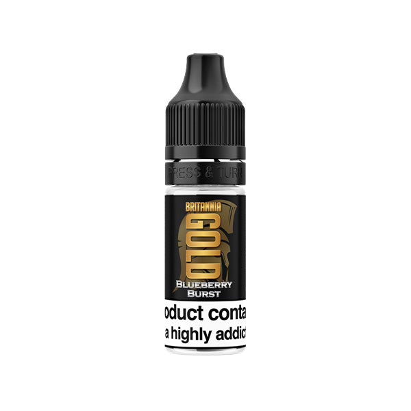 Britannia Gold Blueberry Burst vape juice 10ml bottle