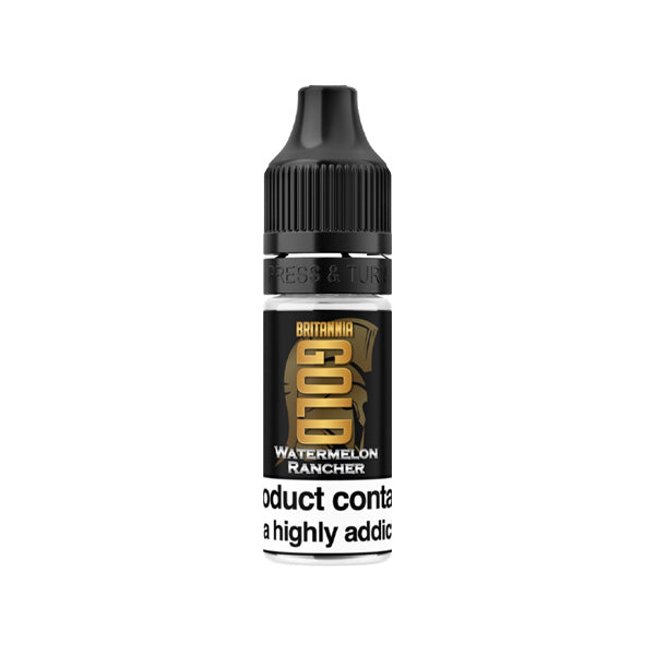 Britannia Gold Watermelon Rancher vape juice bottle