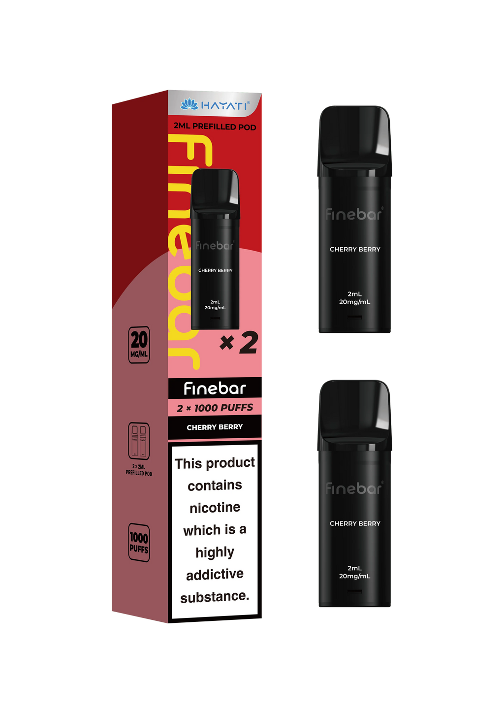Hayati Finebar Prefilled Replacement Pods | 1000 Puffs Pack | 20mg Nic Salt