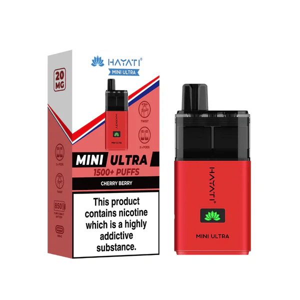 hayati mini ultra cherry berry 1500puff