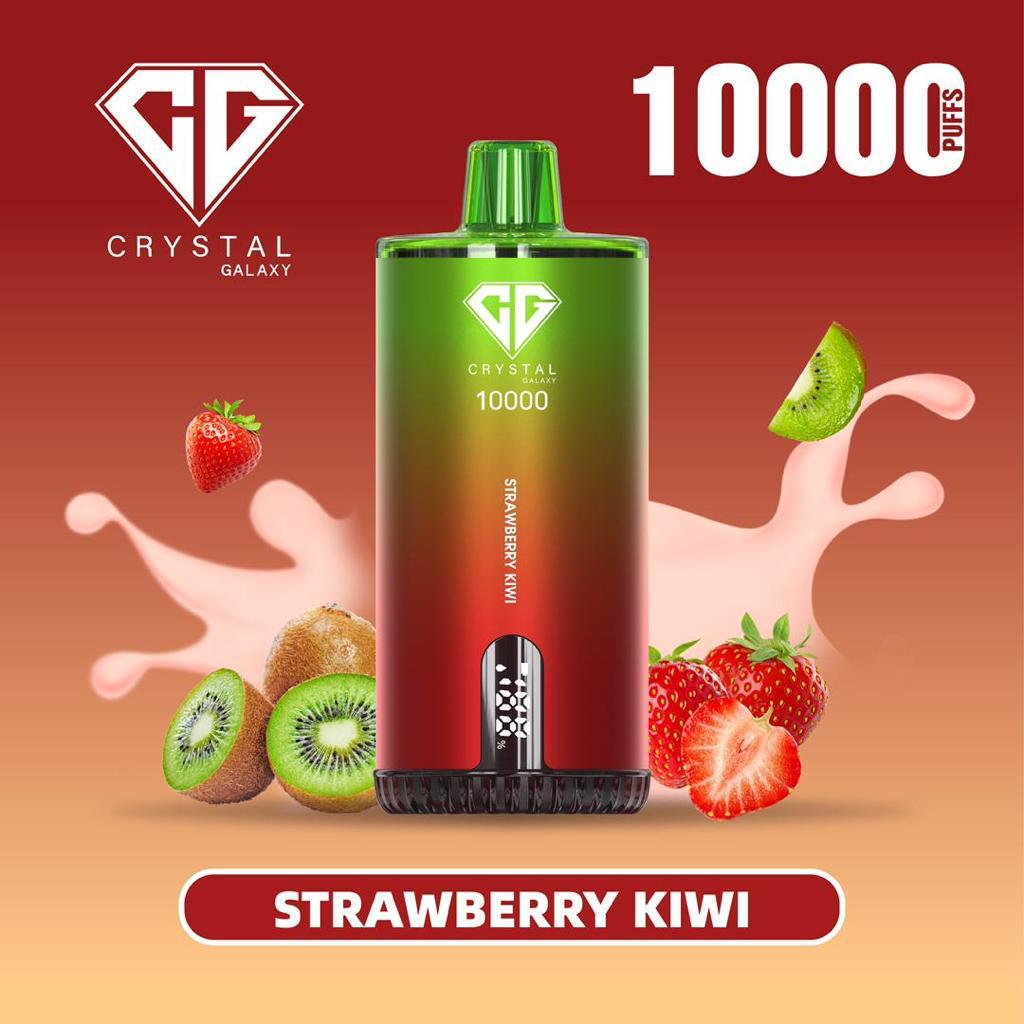 Strawberry Kiwi flavour vape with 10000 puffs by Crystal Galaxy