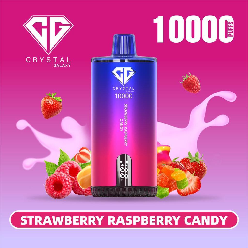 Strawberry raspberry candy vape with 10,000 puffs by Crystal Galaxy