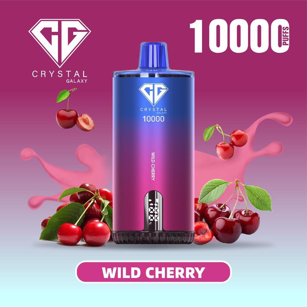 Wild cherry flavoured Crystal Galaxy vape with 10,000 puffs
