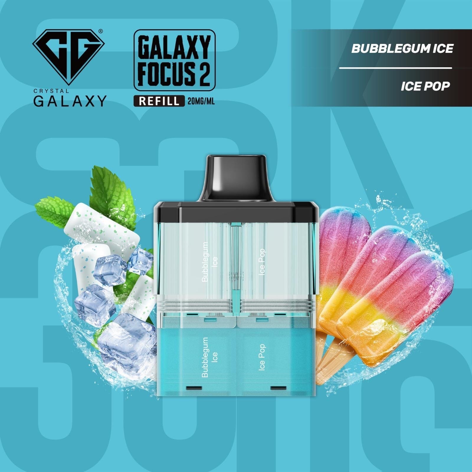 Crystal Galaxy Focus 2 30K Puffs Refill Pods - New 2025