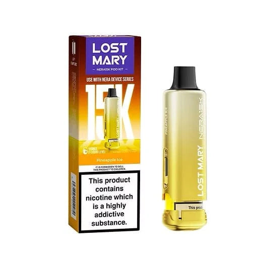 Lost Mary vape device and packaging on a white background