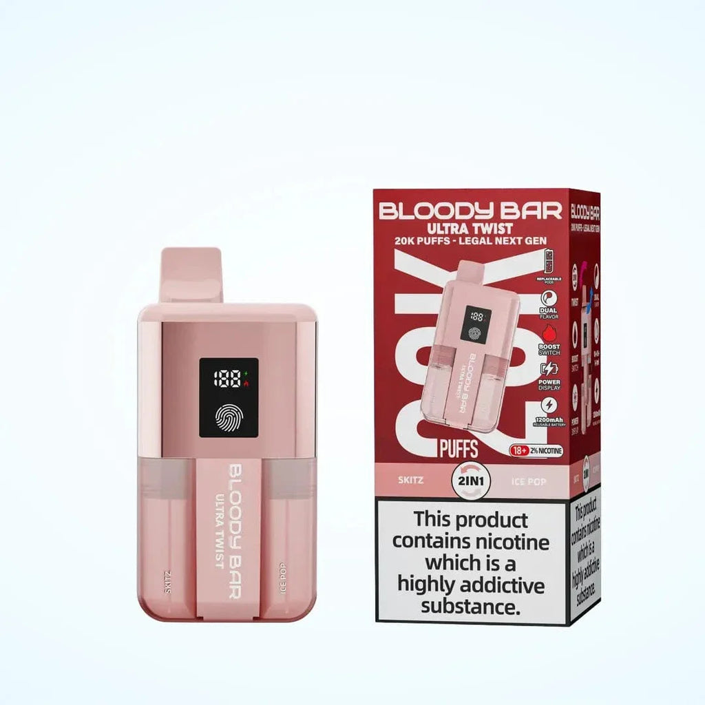 Bloody Bar Ultra Twist 20000 Prefilled Pod Kit | 2-in-1 Dual Flavor Rechargeable Vape