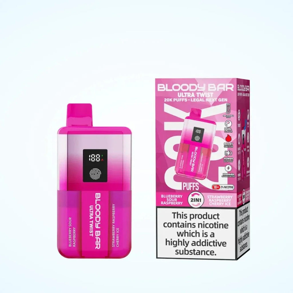 Bloody Bar Ultra Twist 20000 Prefilled Pod Kit | 2-in-1 Dual Flavor Rechargeable Vape