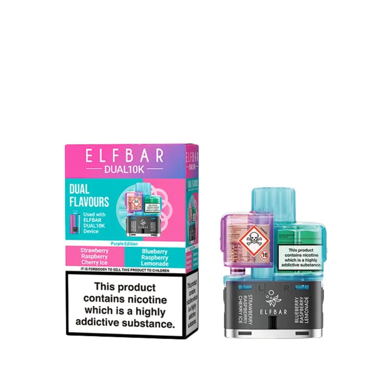 ElfBar Dual 10K replacement pods compatible with UK vape kits"