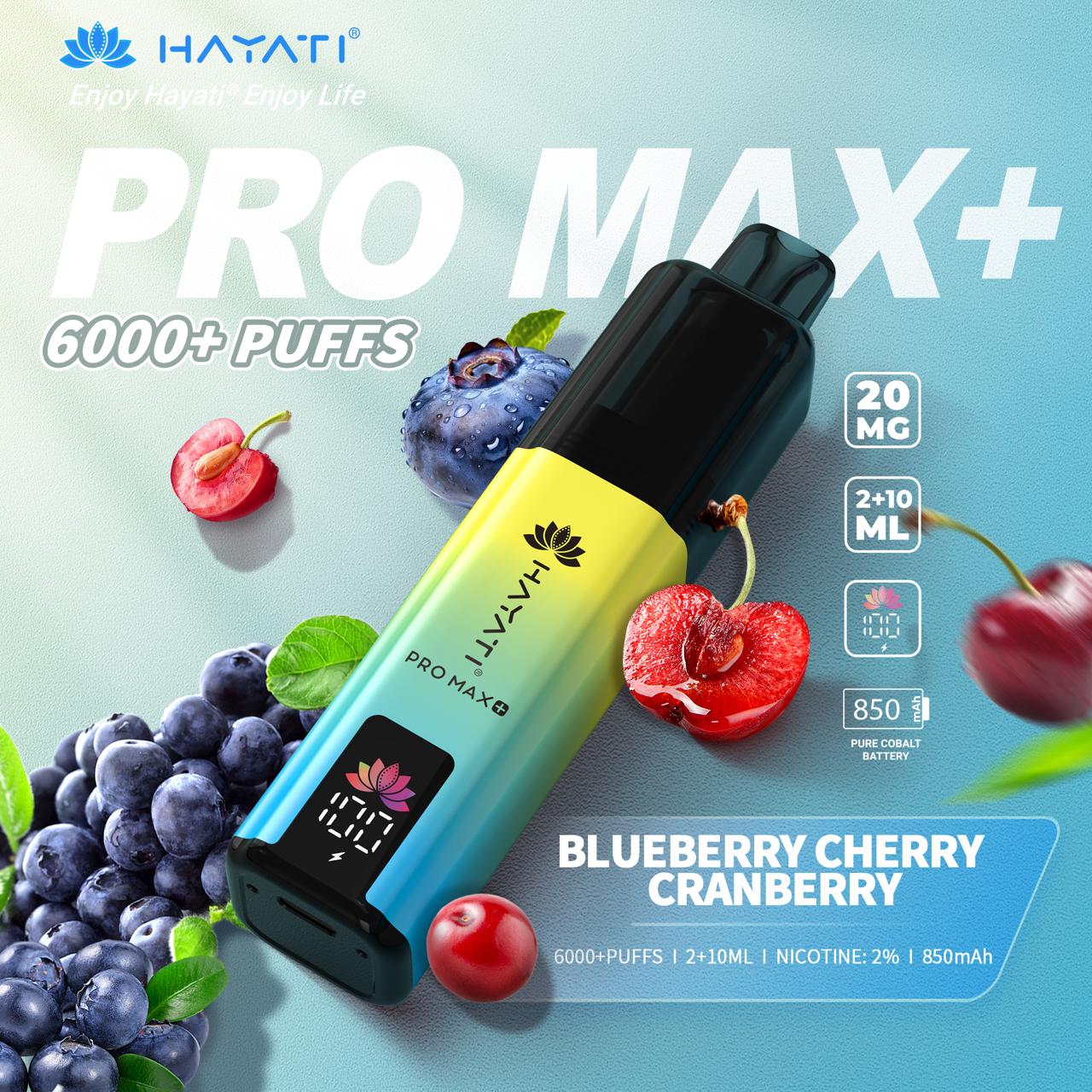 hayati pro max plus BlueBerry Cherry Cranberry