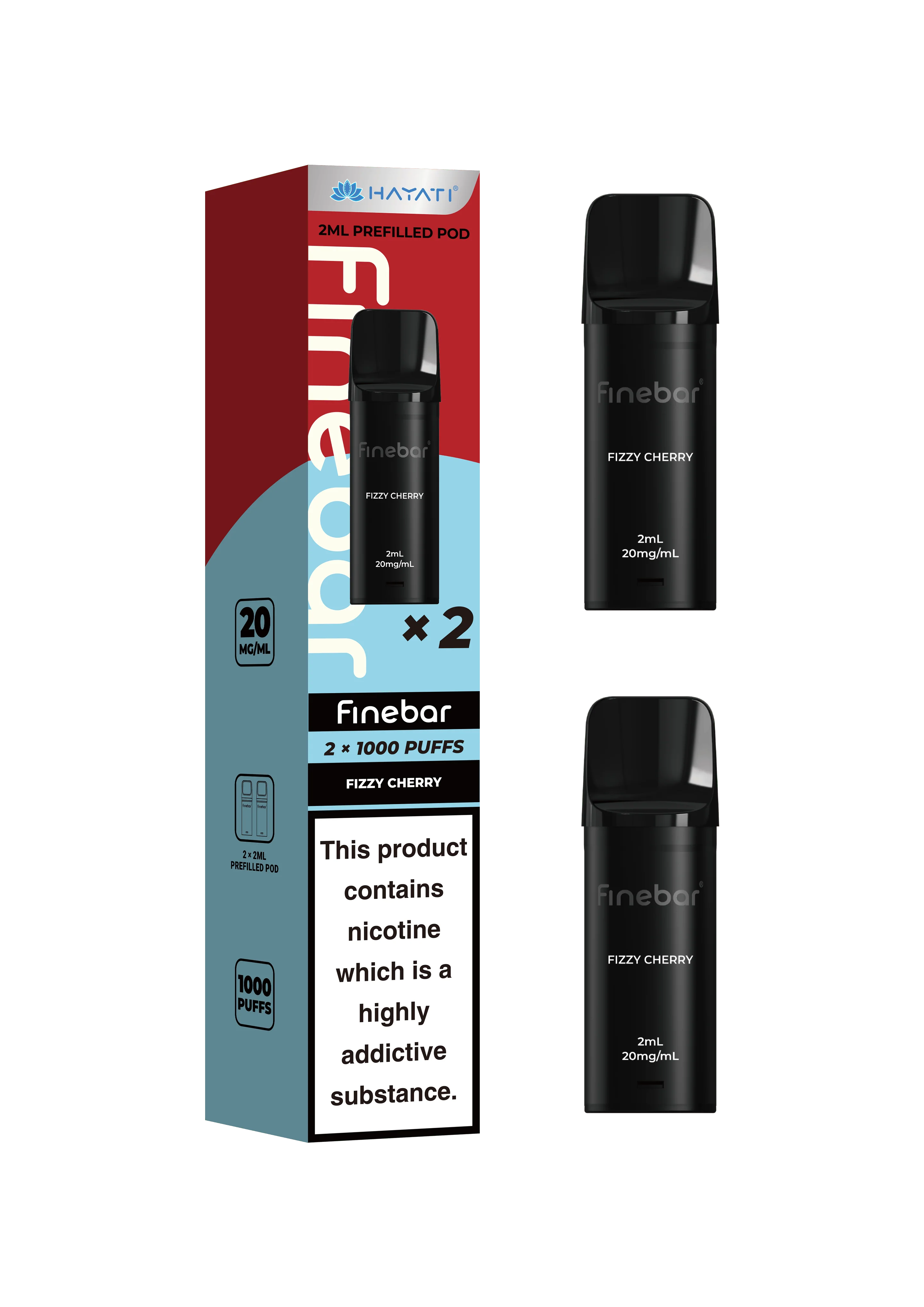 Hayati Finebar Prefilled Replacement Pods | 1000 Puffs Pack | 20mg Nic Salt