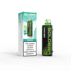 Solorad vape device and packaging on a white background