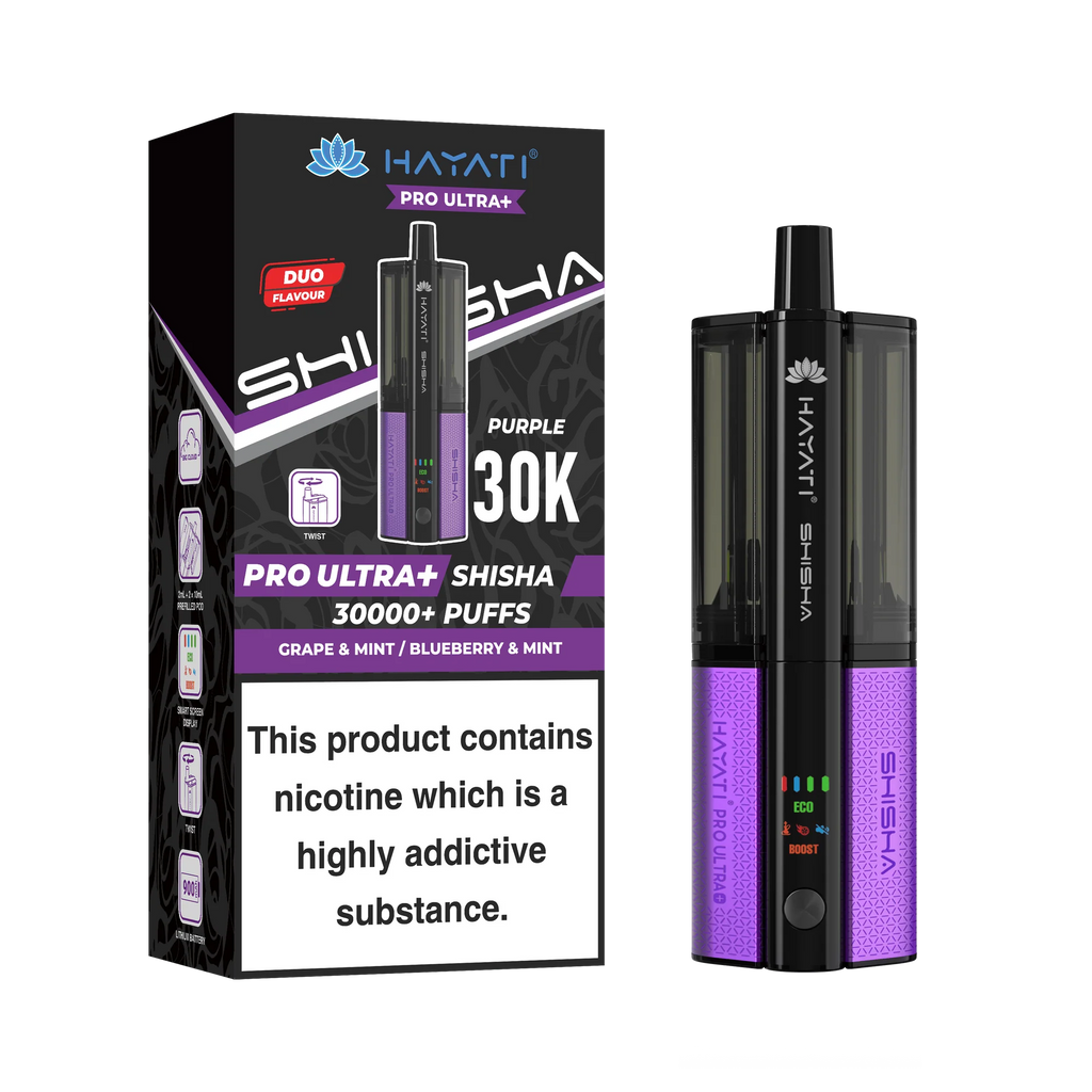 Hayati Pro Ultra Plus Shisha 30K Prefilled Pod Kit | 30,000 Puffs Dual Flavour Vape UK