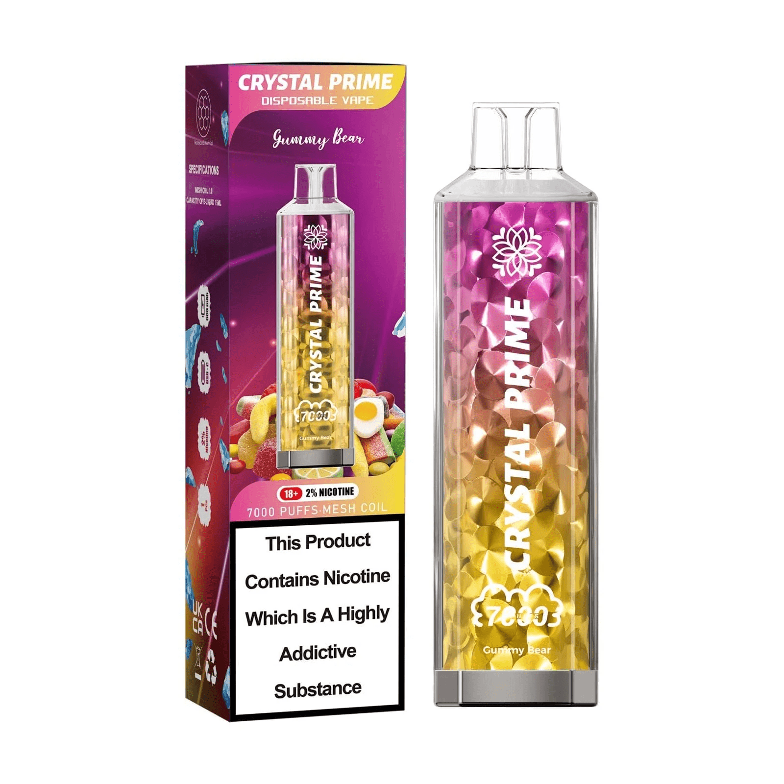 3D Crystal Prime 7000 Puffs