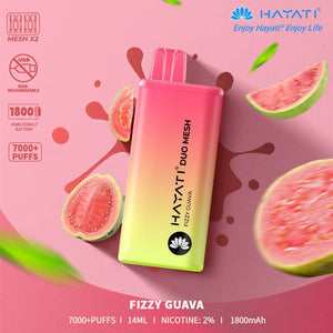 HAYATI  DUO MESH 7000+PUFFS  FIZZY GUAVA