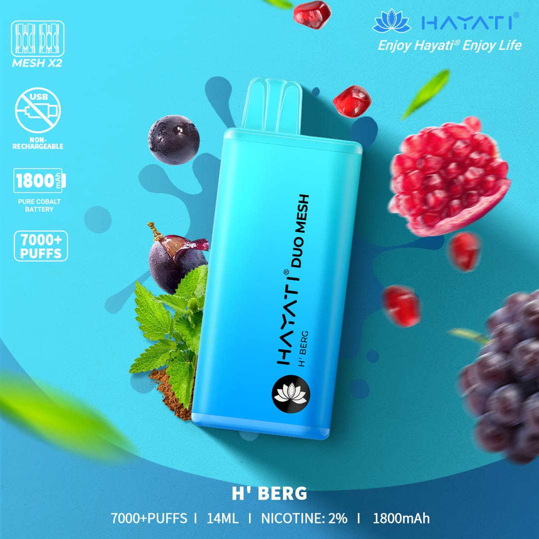HAYATI  DUO MESH 7000+PUFFS  H BERG 