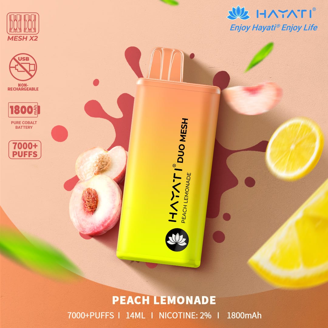 HAYATI  DUO MESH 7000+PUFFS PEACH LEMONDE