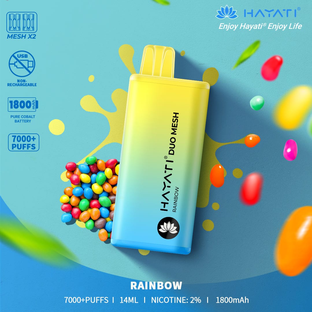 HAYATI  DUO MESH 7000+PUFFS RAINBOW 