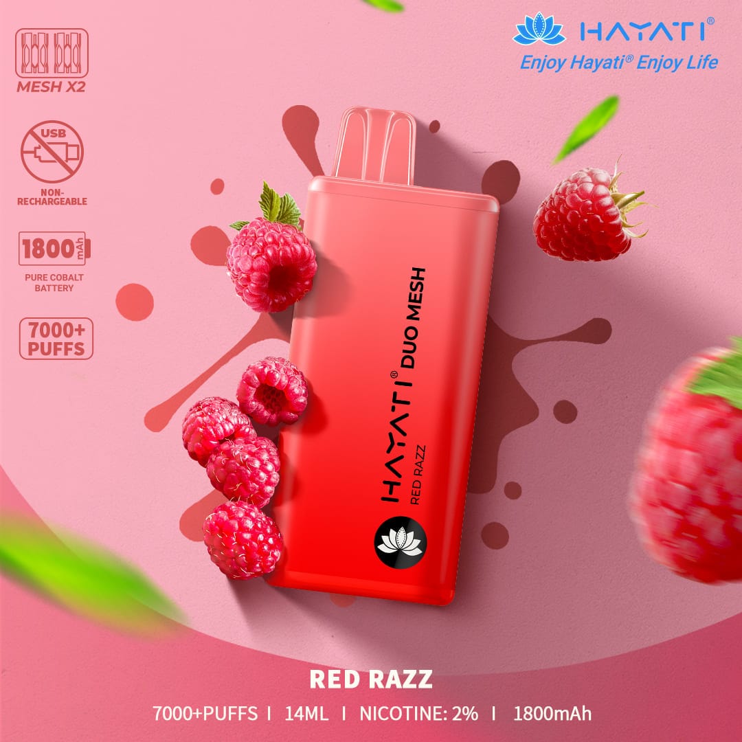 HAYATI  DUO MESH 7000+PUFFS REDRAZZ 