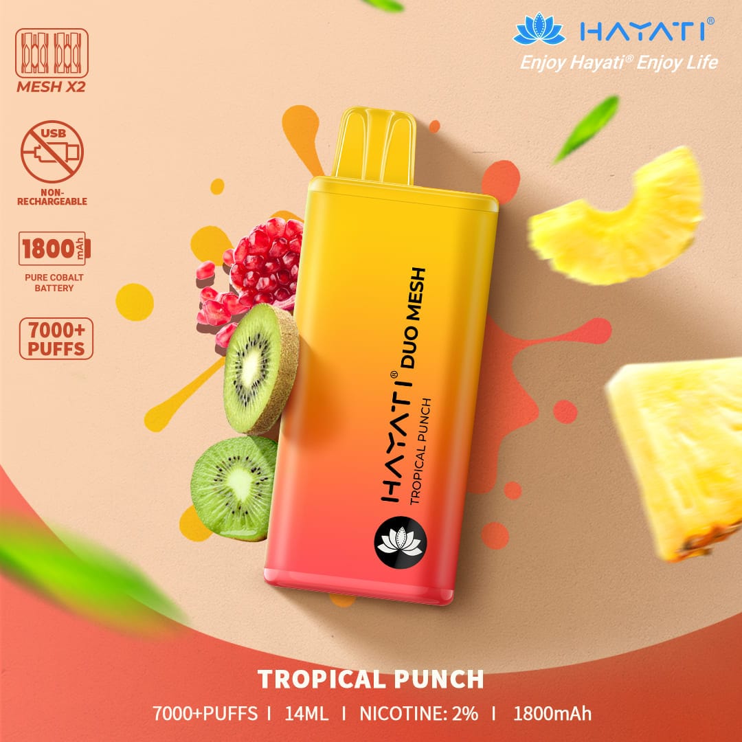 HAYATI  DUO MESH 7000+PUFFS TROPHICAL  PUNCH