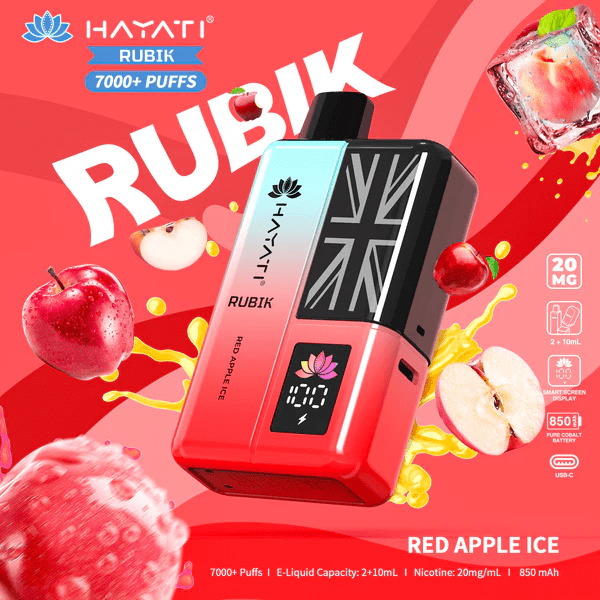 HAYATI_RUBIK_7000PUFF_RED APPLE ICE
