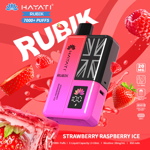 HAYATI_RUBIK_7000PUFF_STRAWBERRY RASPBERRY ICE