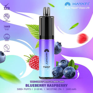 HAYATI_TWIST_5000_PUFF_2_10ML_BLUEBERRY RASPBERRY
