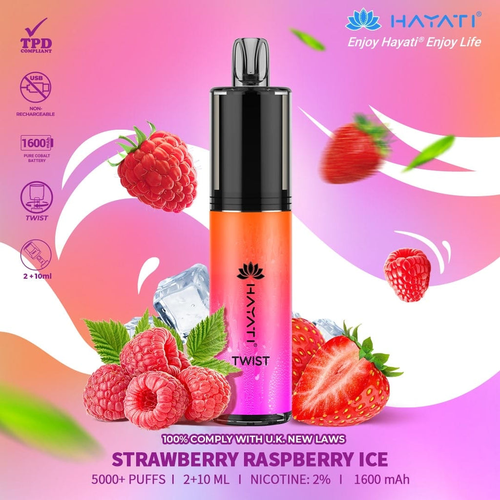 HAYATI_TWIST_5000_PUFF_2_10ML_STRAWBERRY RASPBERRY ICE