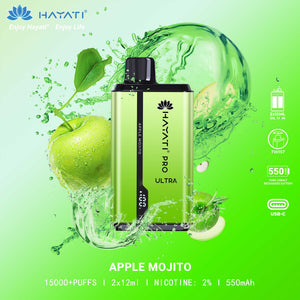 Hayati_Pro_Ultra_15000_Puffs_Disposable_Vape_Apple_Mojito_