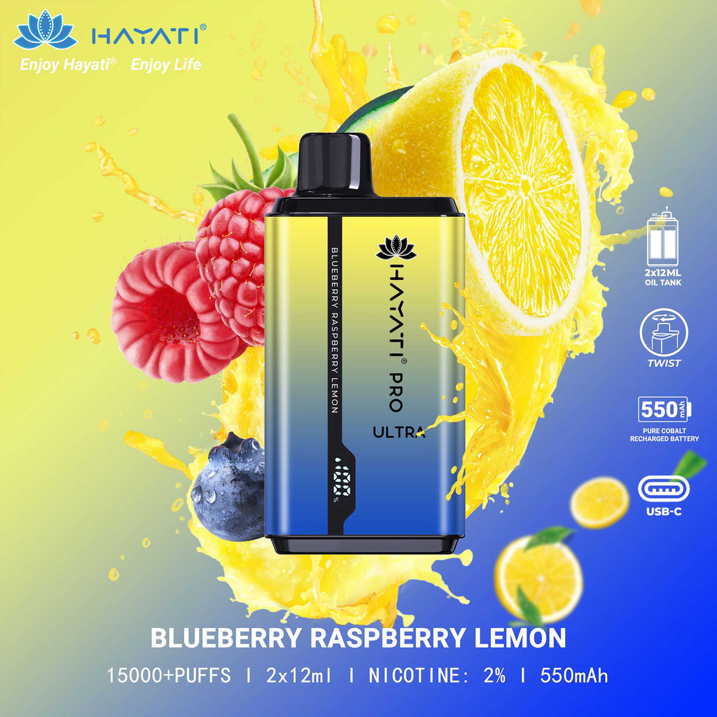 Hayati_Pro_Ultra_15000_Puffs_Disposable_Vape_BLUEBERRY RASPBERRY LEMON