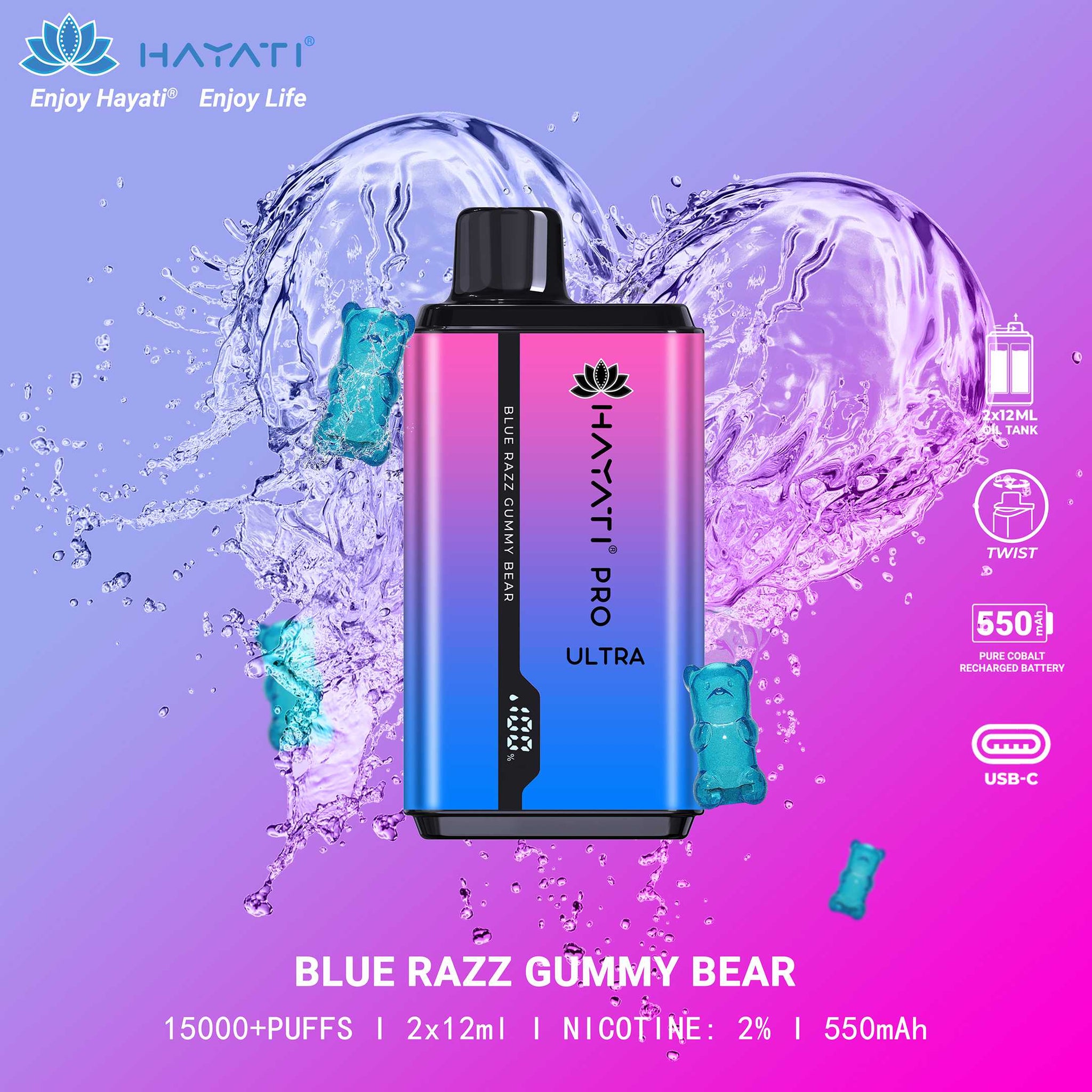 Hayati Pro Ultra 15000 Puffs Disposable Vape 