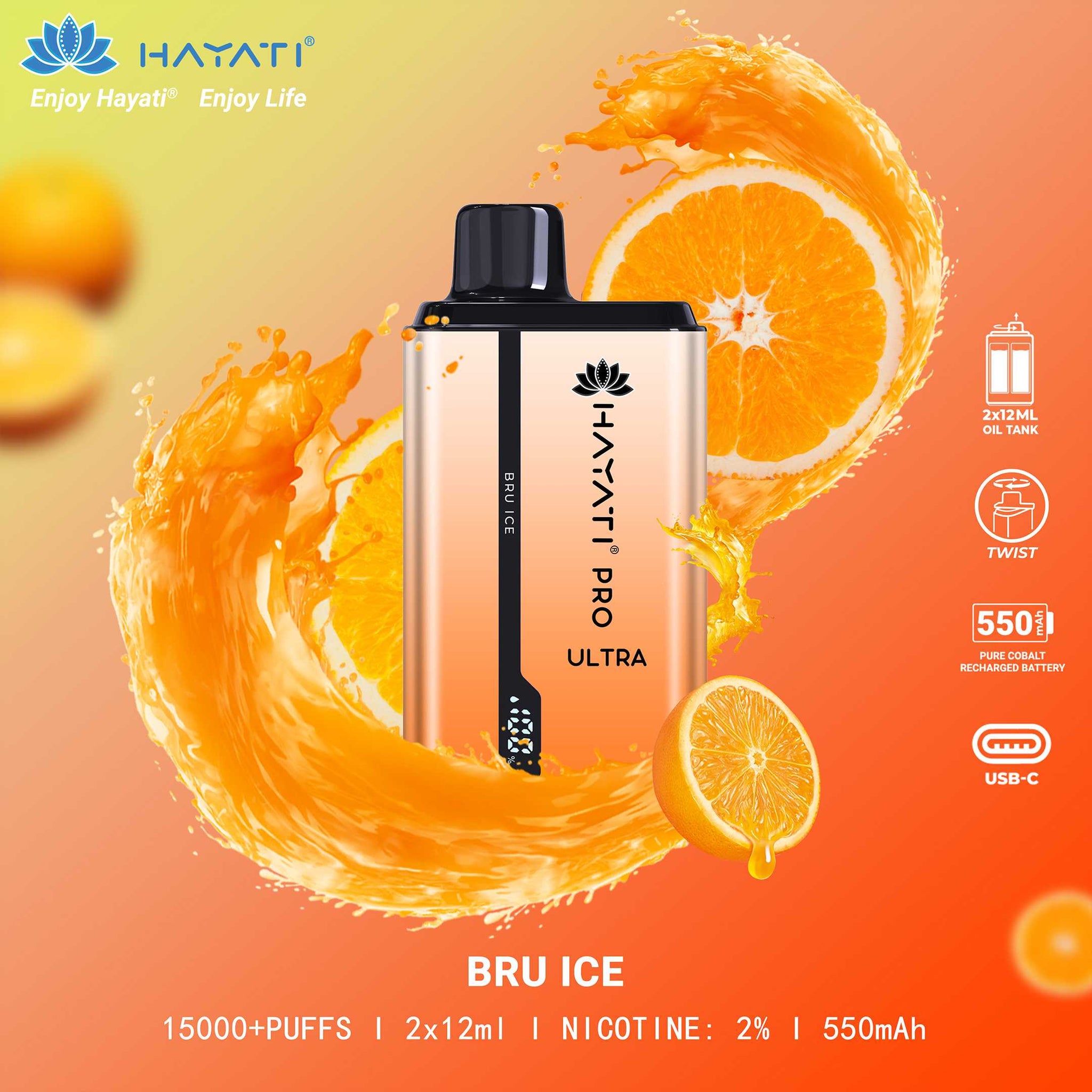 Hayati Pro Ultra 15000 Puffs Disposable Vape 