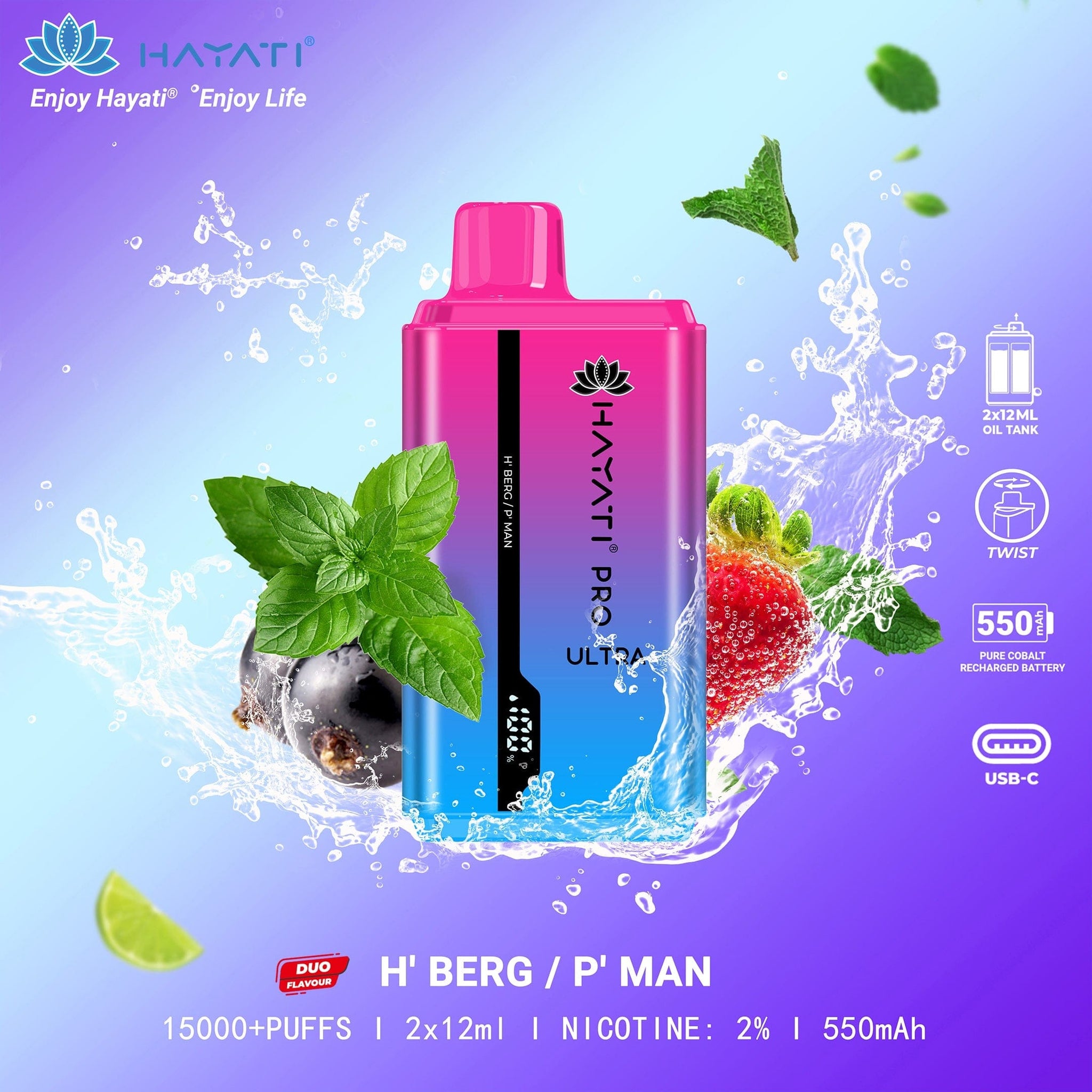 Hayati Pro Ultra 15000 Puffs Disposable Vape 