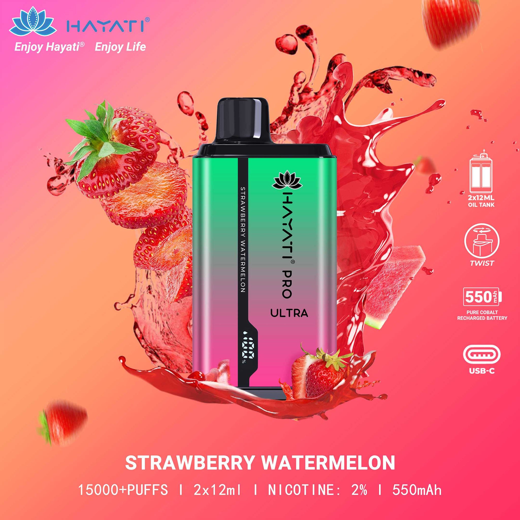 Hayati Pro Ultra 15000 Puffs Disposable Vape 