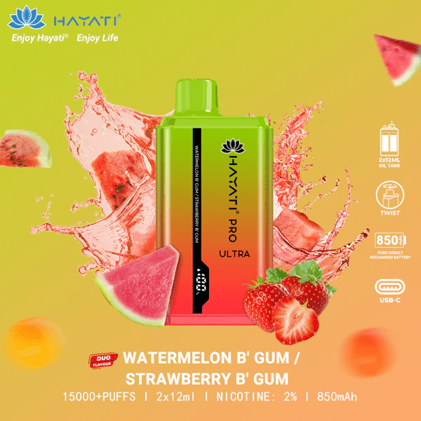 Hayati Pro Ultra 15000 Puffs Disposable Vape 