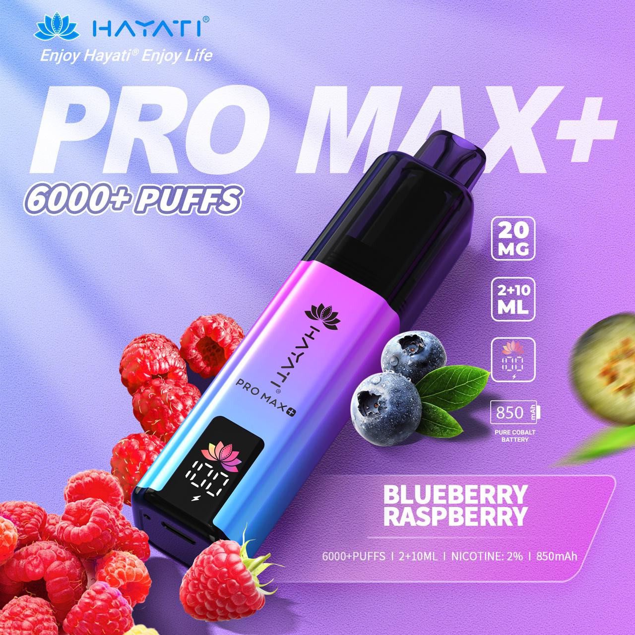 Hayati_pro_max_600_puff_BLUEBERRY RASPBERRY