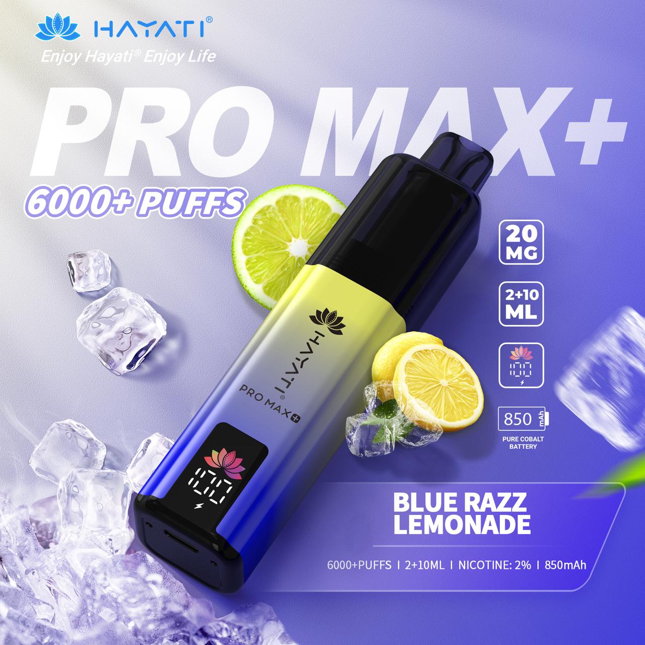Hayati_pro_max_600_puff_BLUERAZZ LEMONADE