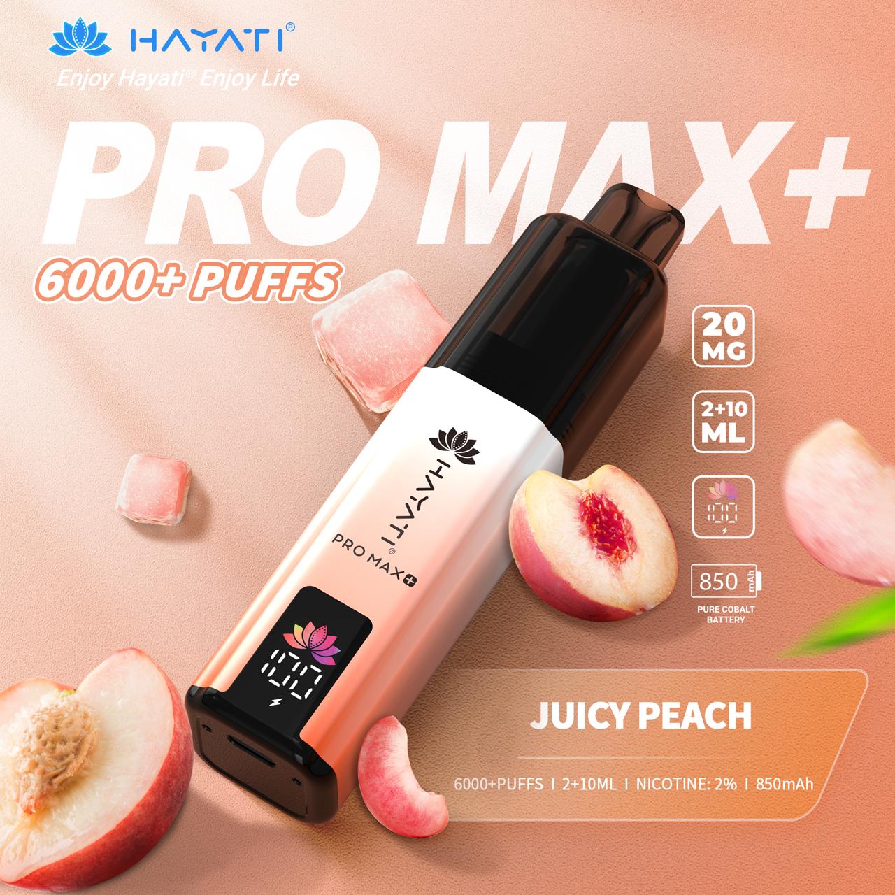 Hayati_pro_max_600_puff_JUUICY PEACH