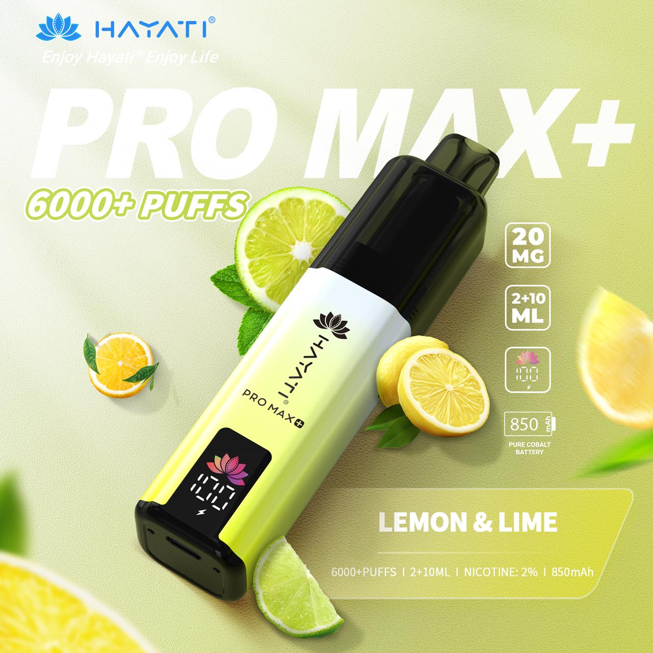 Hayati_pro_max_600_puff_LEMON LIME