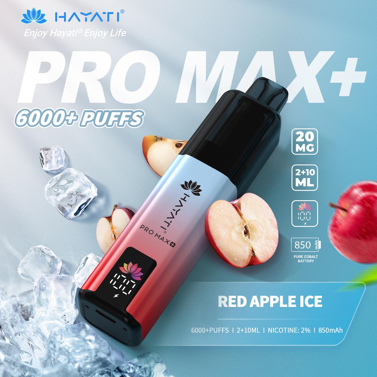 Hayati_pro_max_600_puff_Red Apple ice