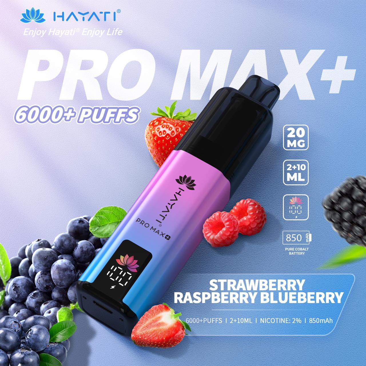 Hayati_pro_max_600_puff_STRAWBERRY_RASPEBERRY_BLUEBERRY
