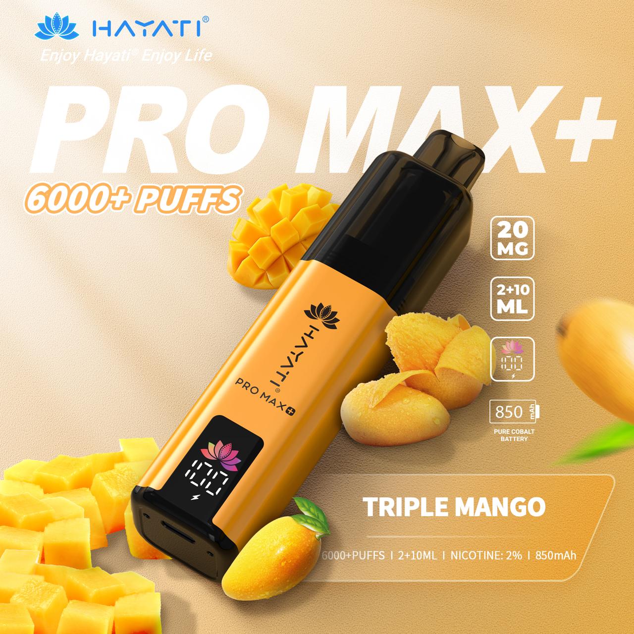 Hayati_pro_max_600_puff_TRIPLE MANGO