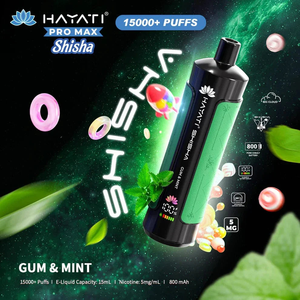 Hayati_pro_max_shisha_15000_Gum_Mint-Eliquid