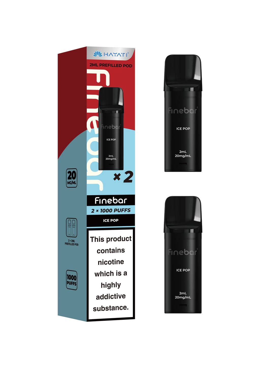 Hayati Finebar Prefilled Replacement Pods | 1000 Puffs Pack | 20mg Nic Salt