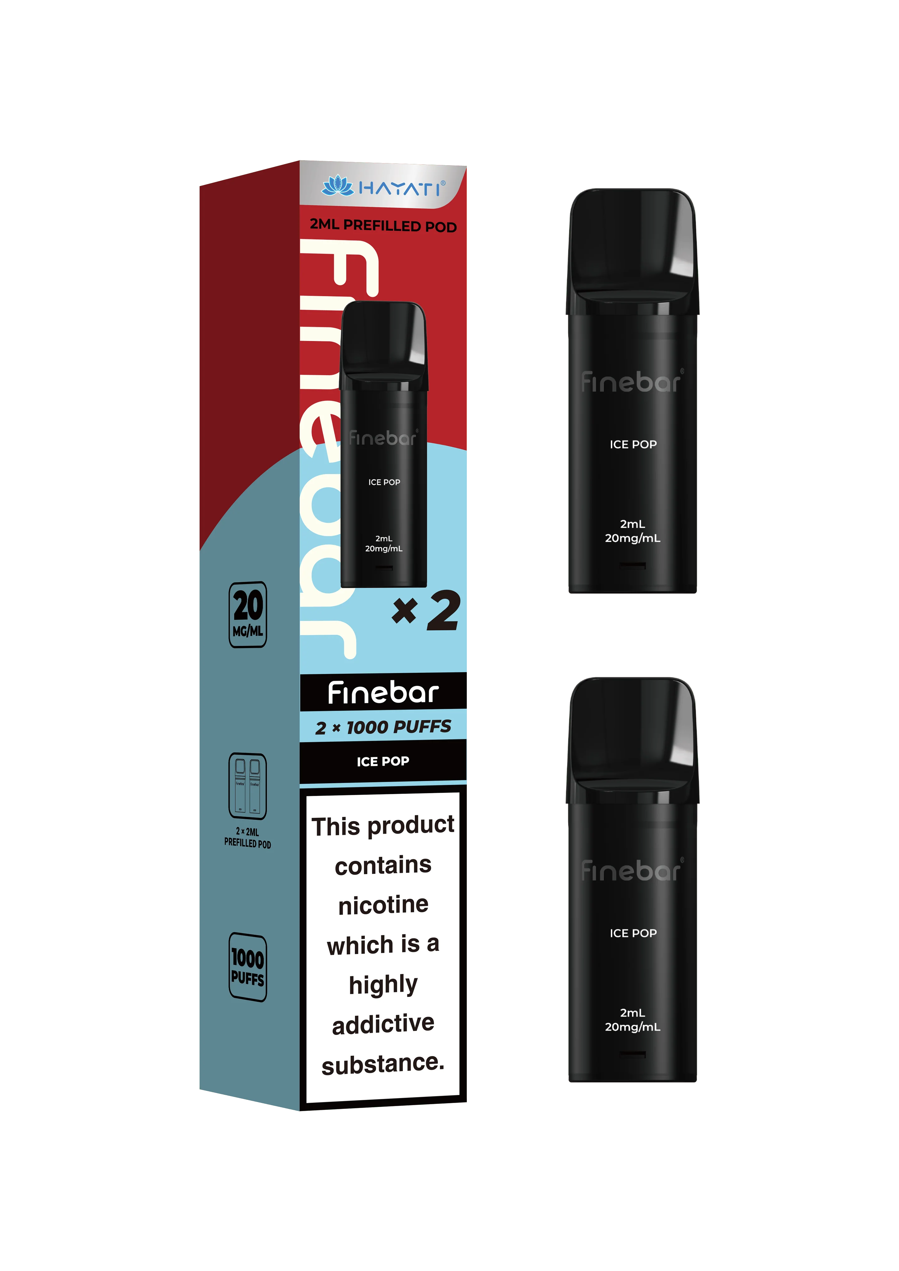 Hayati Finebar Prefilled Replacement Pods | 1000 Puffs Pack | 20mg Nic Salt