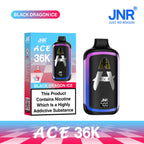 JNR Ace 36K Black Dragon Ice pod vape kit flavour